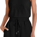 Women Jumpsuit Summer Casual Clothing Sleeveless Shorts Jumpsuit Clothing-Black-Fancey Boutique