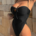 Summer Women Solid Color One Piece Swimsuit Sexy Bikini Bikini-Black-Fancey Boutique