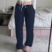 High Street Fashionable Elastic Waist Wide Leg Pink Woven Overalls Sexy Low Waist Casual Trousers Summer-Fancey Boutique