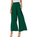 Color-Dark Green-Spring Summer Cotton Linen Women Solid Color High Waist Loose Casual Wide Leg Pants-Fancey Boutique