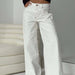 Denim Women Wear Supply Loose Casual Design Wide Leg Pants Denim Trousers for Women Jeans-White-Fancey Boutique