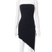 Solid Color Tube Top Side Slit Irregular Asymmetric Jumpsuit Women Dress Summer Women Clothing-Fancey Boutique