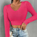 Sweaters Women Clothing Knitted Bottoming Shirt Long Sleeve Short Cropped Pink Sweater Top Women-Fancey Boutique