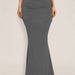 Summer Skirt Sexy Slim Hip Pleated Wide Hem Maxi-Gray-Fancey Boutique