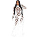 Color-White-Sexy Women Clothing Sexy See through Lace Backless Lace up Jumpsuit-Fancey Boutique