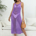 Color-Purple-Women Vest Women Clothing Hollow Out Cutout Split Woven Shirt Beach Beach Cover Up Dress-Fancey Boutique