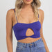 Color-Blue-Women Clothing Summer Sexy Outer Wear Sexy Top Hollow Out Cutout Out Camisole Basic Inner Vest Women-Fancey Boutique