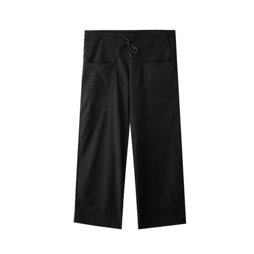 Color-Black-Retro Sexy Handsome Loose Street Jazz Dance Trousers Autumn Design Drawstring Wide Leg Overalls Women-Fancey Boutique