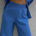 Color-Blue Trousers-Autumn Winter Long Sleeve Loose Casual Sweater Knitted Top Trousers Set-Fancey Boutique