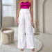 Color-White-Autumn Winter High Grade White Work Pant All Match Wide Leg Pants Niche Casual High Waist Pants for Women-Fancey Boutique