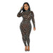 Color-Black-Nightclub Women Clothing Autumn Winter Long-Sleeved Trousers Mesh Rhinestone Sexy Jumpsuit-Fancey Boutique