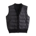Color-Black-Fall Women Clothing Quilted V neck Patchwork Sleeveless Waistcoat Vest-Fancey Boutique