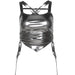 Color-Silver-Metallic Coated Fabric Spring Summer Women Clothing Solid Color Slim Fit Suspenders Pleating Sexy Backless Underwaist Women-Fancey Boutique