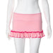 Pink Girl Bow Printed Ruffled Short Skirt Women Summer-Pink-Fancey Boutique