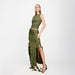 Color-Olive-Summer Popular Off Shoulder Jellyfish Lace Suit Skirt Sexy Sexy Dress-Fancey Boutique