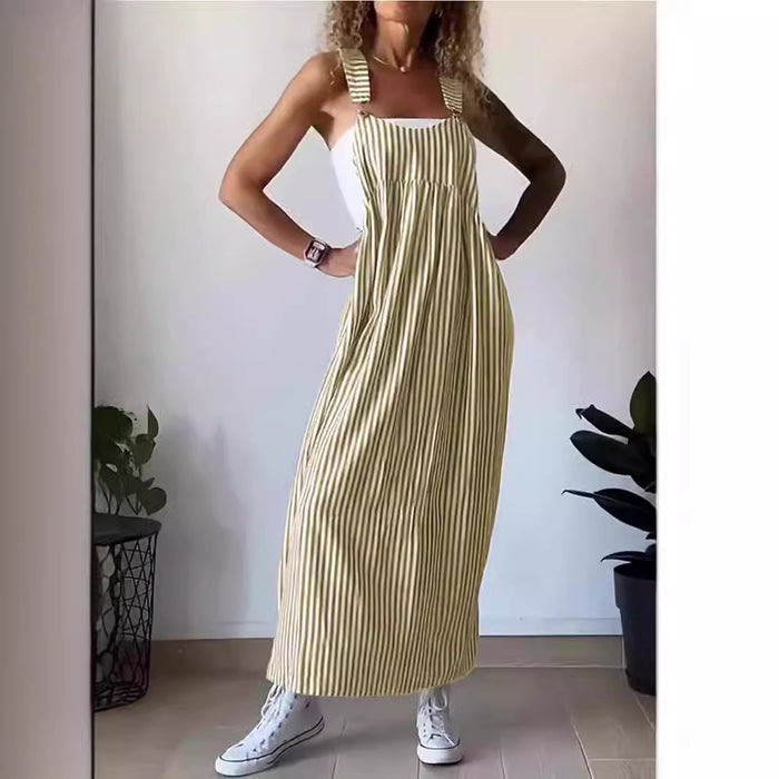 Summer Women Striped Overall Skirt-Fancey Boutique