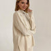 Color-Beige coat-Autumn Winter Long Sleeve Loose Casual Sweater Knitted Top Trousers Set-Fancey Boutique