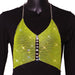 Color-fluorescent green-Summer Inner Wear Slim Backless Fishnet Rhinestone Tassel Suspender Vest-Fancey Boutique