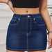 Personality High Waist Elastic Slim Fit All Matching Jeans Short Skirt Women-Navy Blue-Fancey Boutique