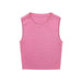 Summer Wind Women Basic Knitted Top Vest-Pink-Fancey Boutique