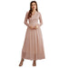 Color-Pink-Autumn Women Clothing Casual Mesh Hollow Out Cutout V neck Dress-Fancey Boutique