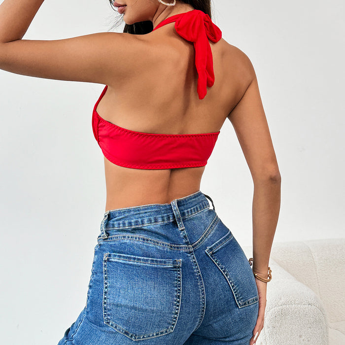 Sexy Top Party Ultra Short Halter Camisole-Fancey Boutique