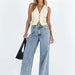 Denim Women Wear Supply Loose Casual Design Wide Leg Pants Denim Trousers for Women Jeans-Light Blue-Fancey Boutique
