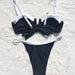 Color-Bikini Low Waist Bikini Stitching Sexy Split Women Swimsuit-Fancey Boutique