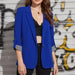 Color-Dream Blue-Fall Winter Stitching Collared Slim Fit Graceful Blazer Outerwear-Fancey Boutique