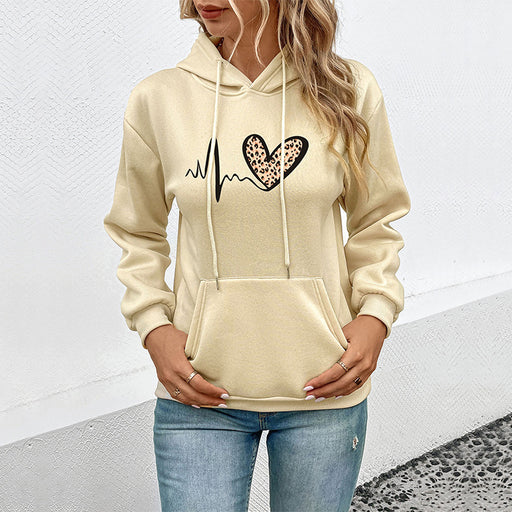 Color-Apricot-Autumn Women Wear Printed Hoodie-Fancey Boutique