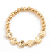 Gold-Plated Alloy Bead Bracelet-Fancey Boutique