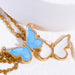 Butterfly Pendant Copper 14K Gold-Plated Necklace-Fancey Boutique