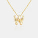 Gold-Plated Letter Pendant Necklace-One Size-Fancey Boutique