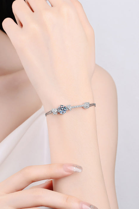 2 Carat Moissanite 925 Sterling Silver Bracelet-One Size-Fancey Boutique