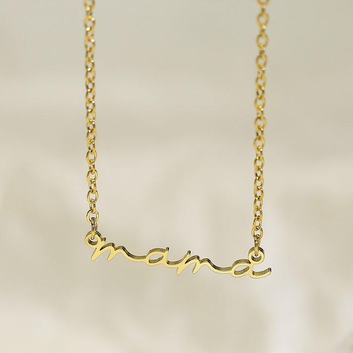 MAMA Stainless Steel Necklace-Fancey Boutique