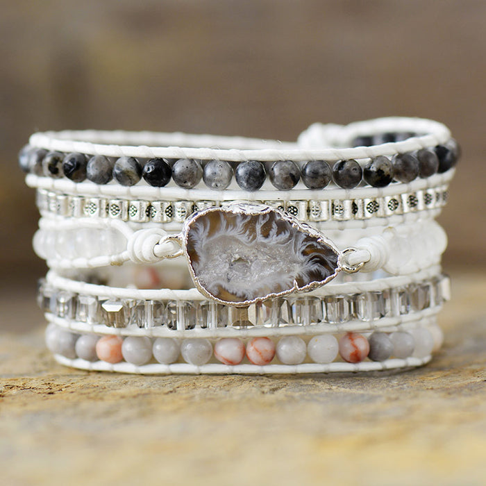 Natural Stone Layered Bracelet-One Size-Fancey Boutique