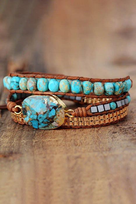 Handmade Natural Stone Copper Bracelet-Fancey Boutique