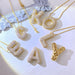 Gold-Plated Inlaid Zircon Letter Necklace-Fancey Boutique