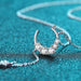 Star & Moon Moissanite Necklace-One Size-Fancey Boutique
