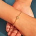 Lotus Shape 18K Gold-Plated Bead Bracelet-One Size-Fancey Boutique