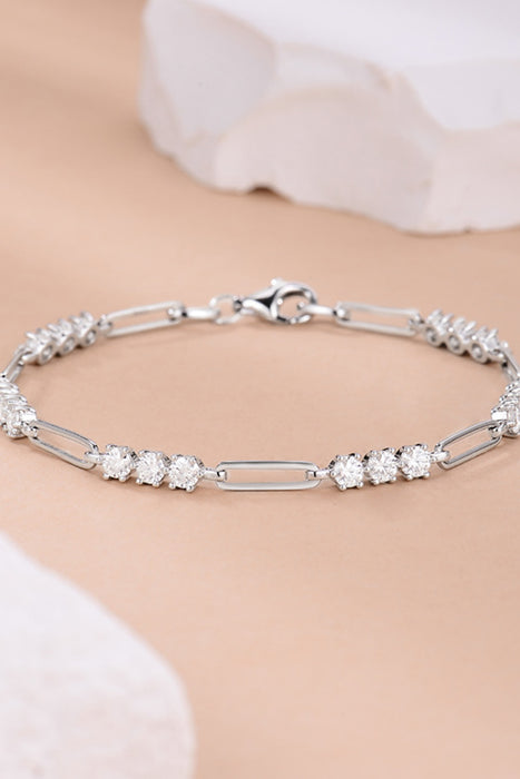 1.8 Carat Moissanite 925 Sterling Silver Bracelet-One Size-Fancey Boutique