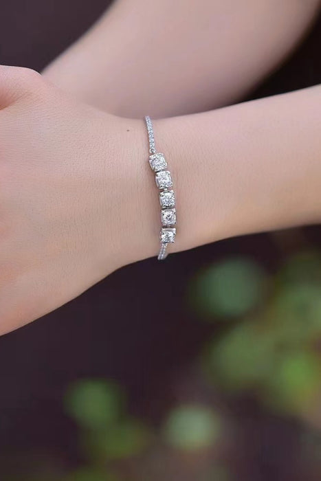 5 Carat Moissanite Lobster Clasp Bracelet-One Size-Fancey Boutique