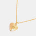 Zircon Heart Shape 14K Gold-Plated Pendant Necklace-Fancey Boutique