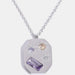 Inlaid Zircon Pendant Stainless Steel Necklace-Fancey Boutique