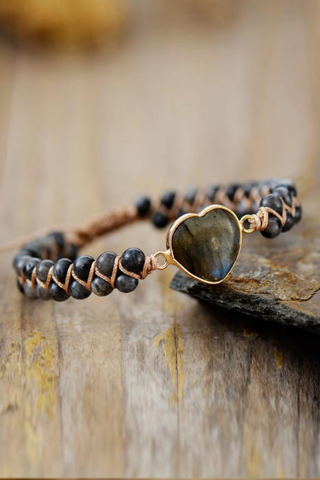 Handmade Heart Shape Natural Stone Bracelet-Fancey Boutique
