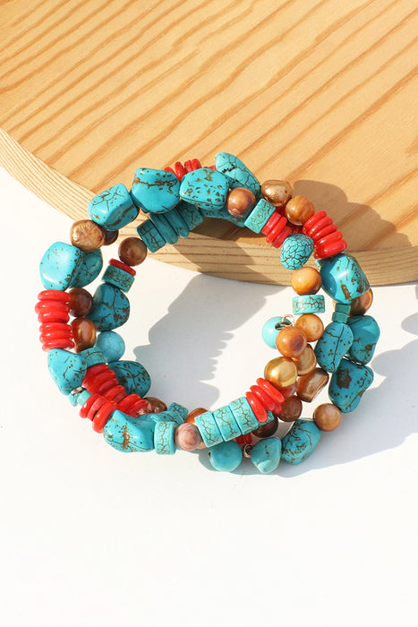 Layered Turquoise Bracelet-One Size-Fancey Boutique