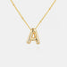 Gold-Plated Letter Pendant Necklace-One Size-Fancey Boutique