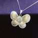 1 Carat Moissanite Butterfly Pendant Necklace-One Size-Fancey Boutique