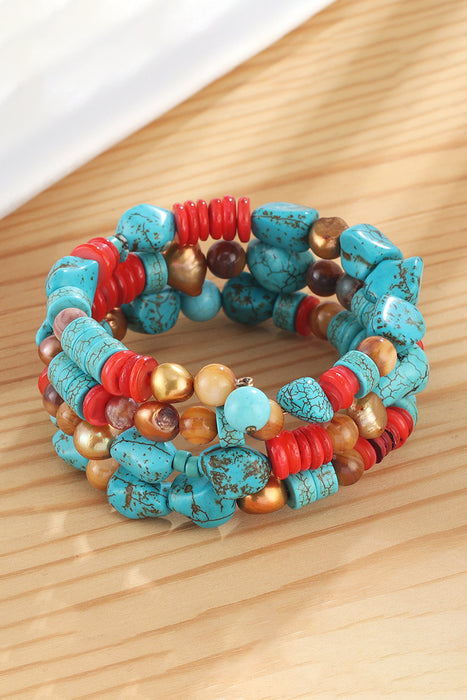 Layered Turquoise Bracelet-One Size-Fancey Boutique