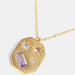 Inlaid Zircon Pendant Stainless Steel Necklace-Fancey Boutique